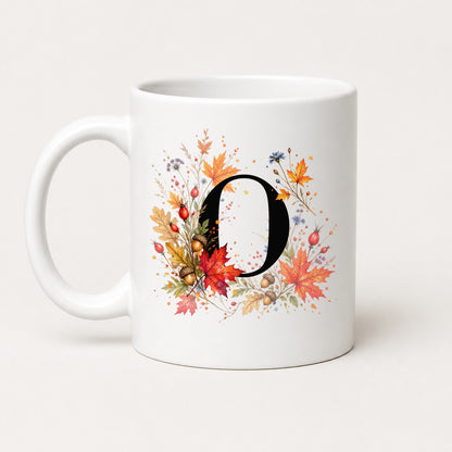 Herbst Tasse A-Z Buchstaben 325 ml Keramik Geschenkidee personalisiert