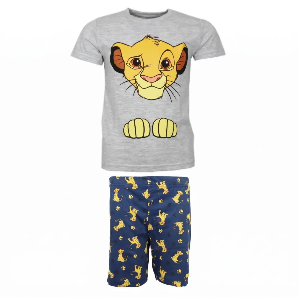 König der Löwen Simba Kinder kurzarm Schlafanzug Pyjama 98 -128 Baumwolle - WS-Trend.de