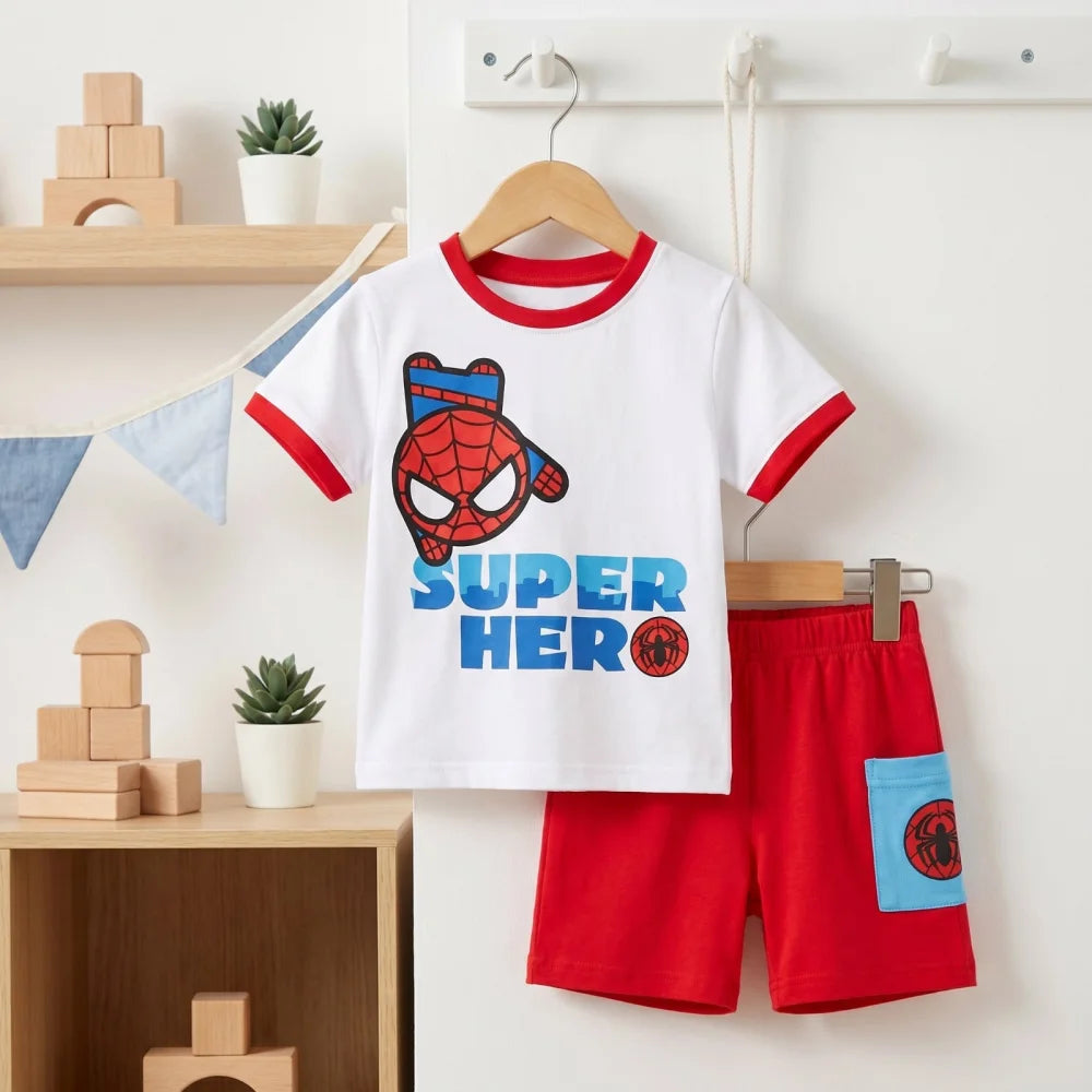 Marvel Spiderman Baby Kurzarm Shirt und Shorts Gr. 68 oder 80 - WS-Trend.de