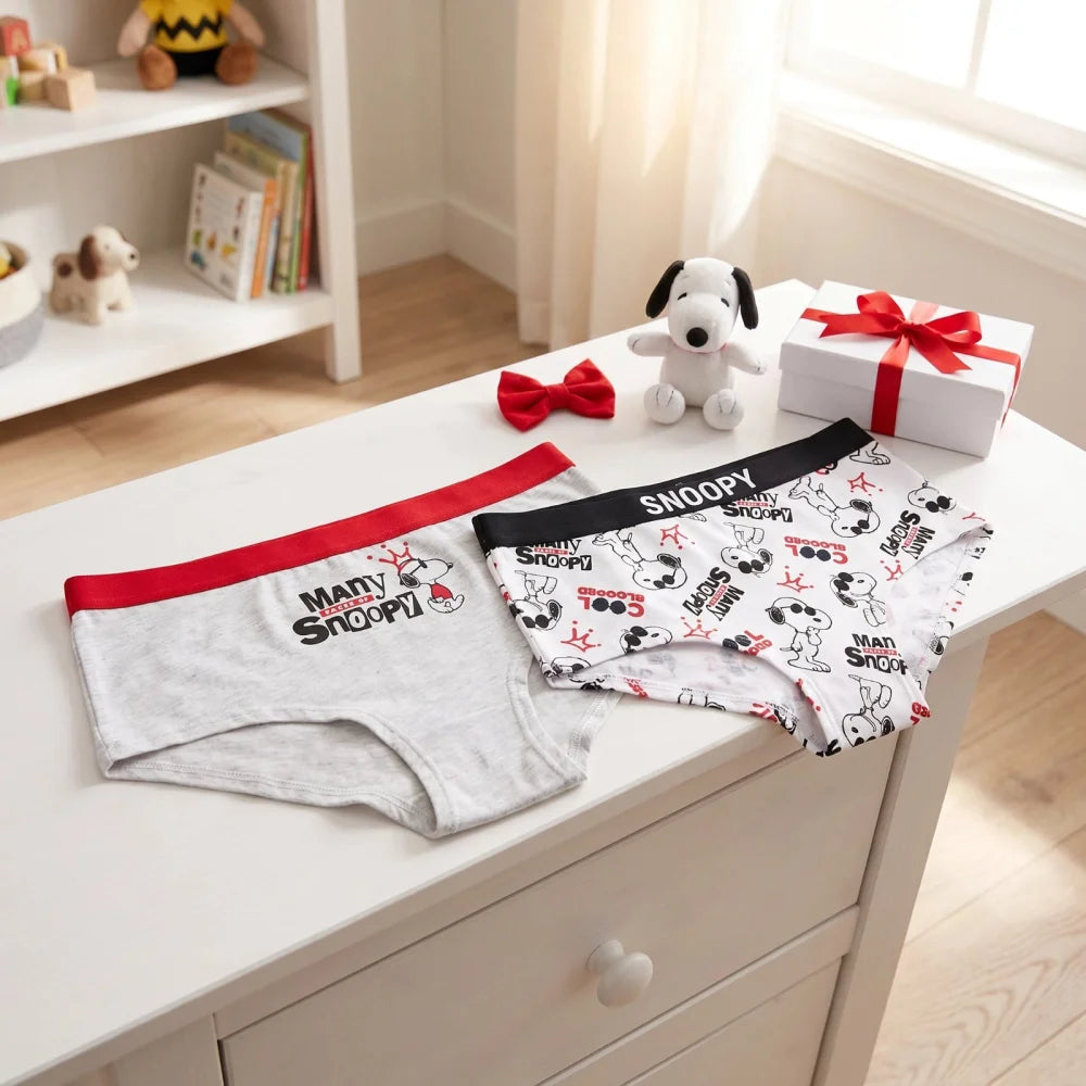 Snoopy Peanuts 2er Pack Slips Kinder Mädchen Unterwäsche Gr. 122-164 - WS-Trend.de