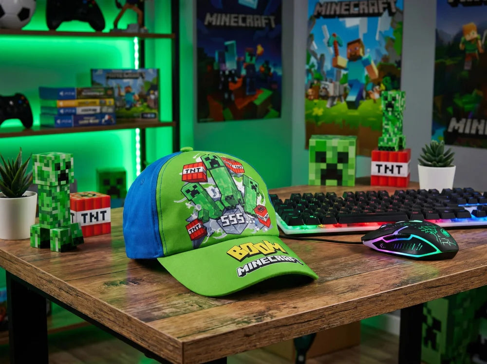Minecraft Creeper Jungen Basecap Baseball Kappe Mütze Gr. 54 bis 56 - WS-Trend.de