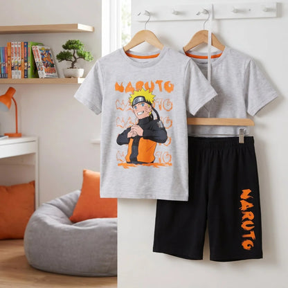 Anime Naruto Shippuden Kinder Jungen Shirt plus Short Set 110-128 Baumwolle - WS-Trend.de