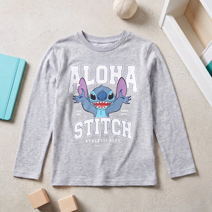 Print-Shirt Disney Lilo und Stitch Kinder Jungen Langarmshirt Shirt Gr. 98-110 - WS-Trend.de