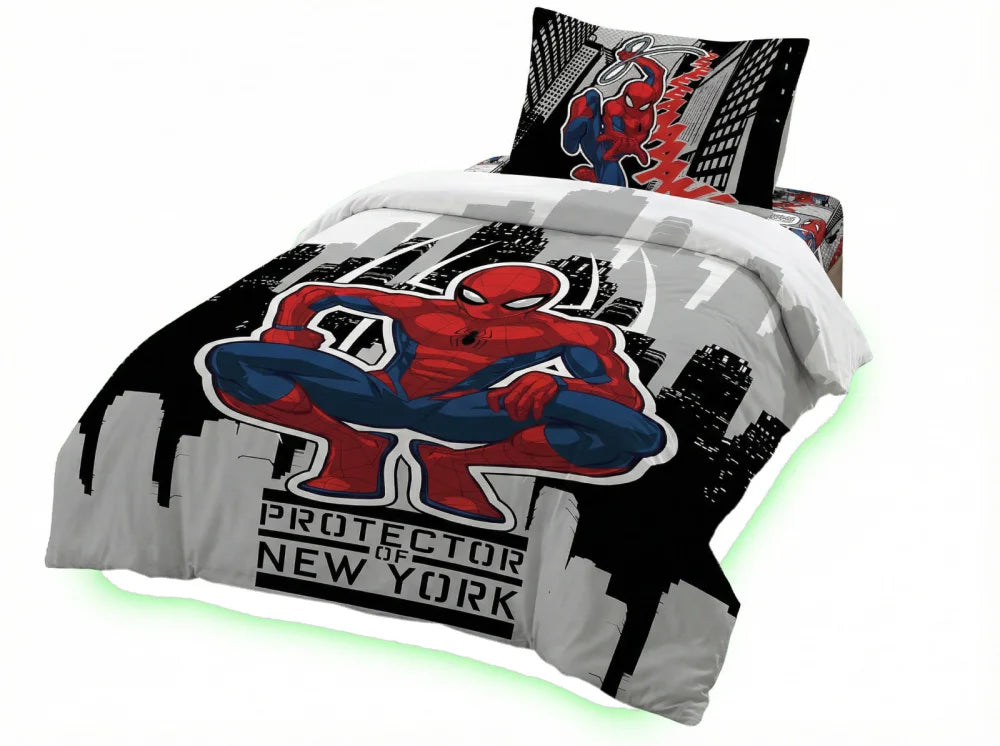Marvel Spiderman Jungen Bettwäsche 2tlg. Set 135-140x200 65x65 cm - WS-Trend.de
