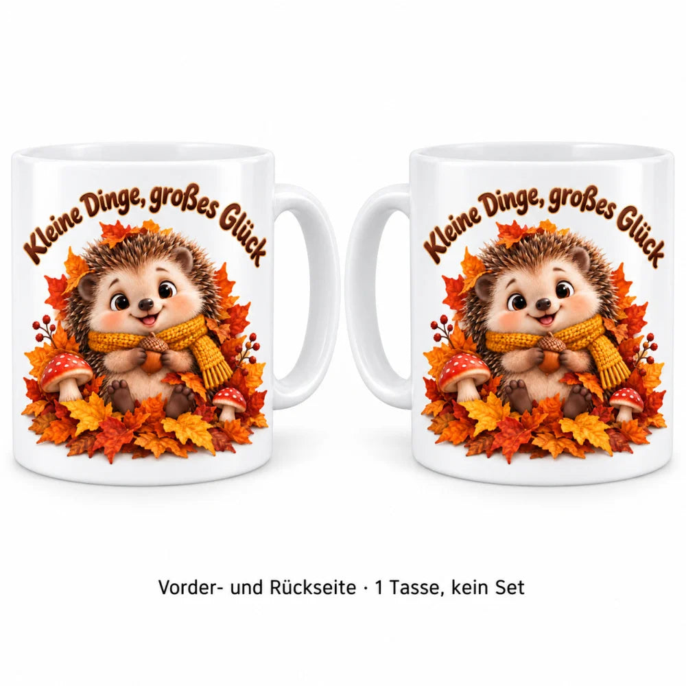WS-Trend Herbst Tasse Igel mit Spruch Keramik 330 ml - WS-Trend.de