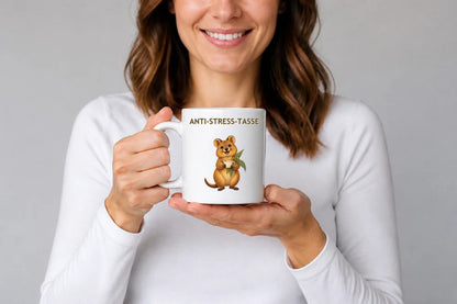 Anti-Stress-Tasse Quokka – Retro Keramikbecher 325 ml - WS-Trend.de