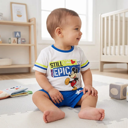 Disney Mickey Maus Baby 2tlg.Set Kleinkind T-Shirt plus Shorts Gr. 62 - 86 - WS-Trend.de
