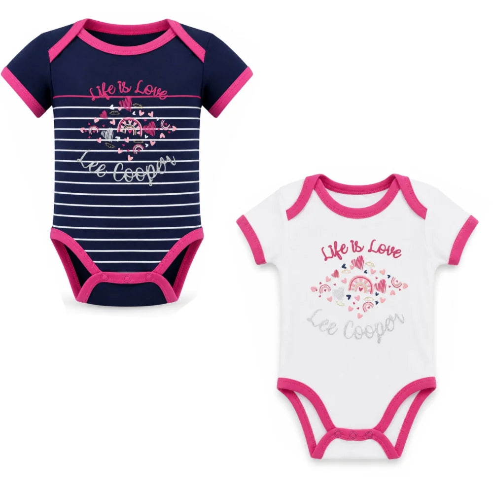 Strampler Lee Cooper 2-er Set Baby Kleinkind kurzarm Body Einteiler Gr. 56 - 92 - WS-Trend.de