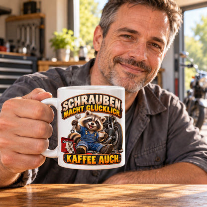Motorrad Tasse Spruch Keramik 330ml Biker Geschenk beidseitig bedruckt