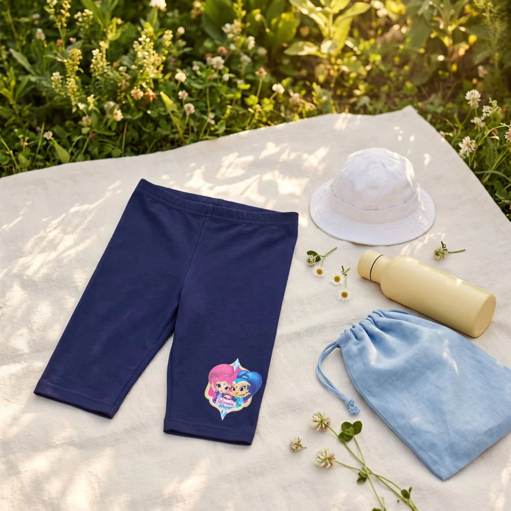 Leggings Kurz Kinder Shimmer and Shine Mädchen Blau Grau Pink 98 bis 128 - WS-Trend.de