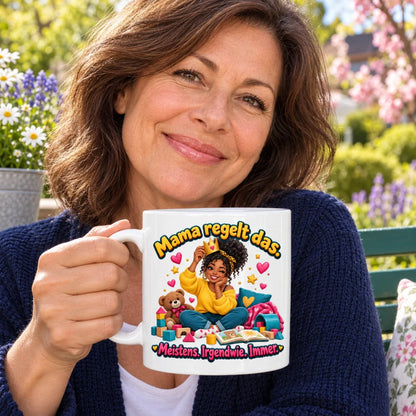 WS-Trend Mama regelt das Tasse Keramik 330 ml Geschenk mit Spruch - WS-Trend.de