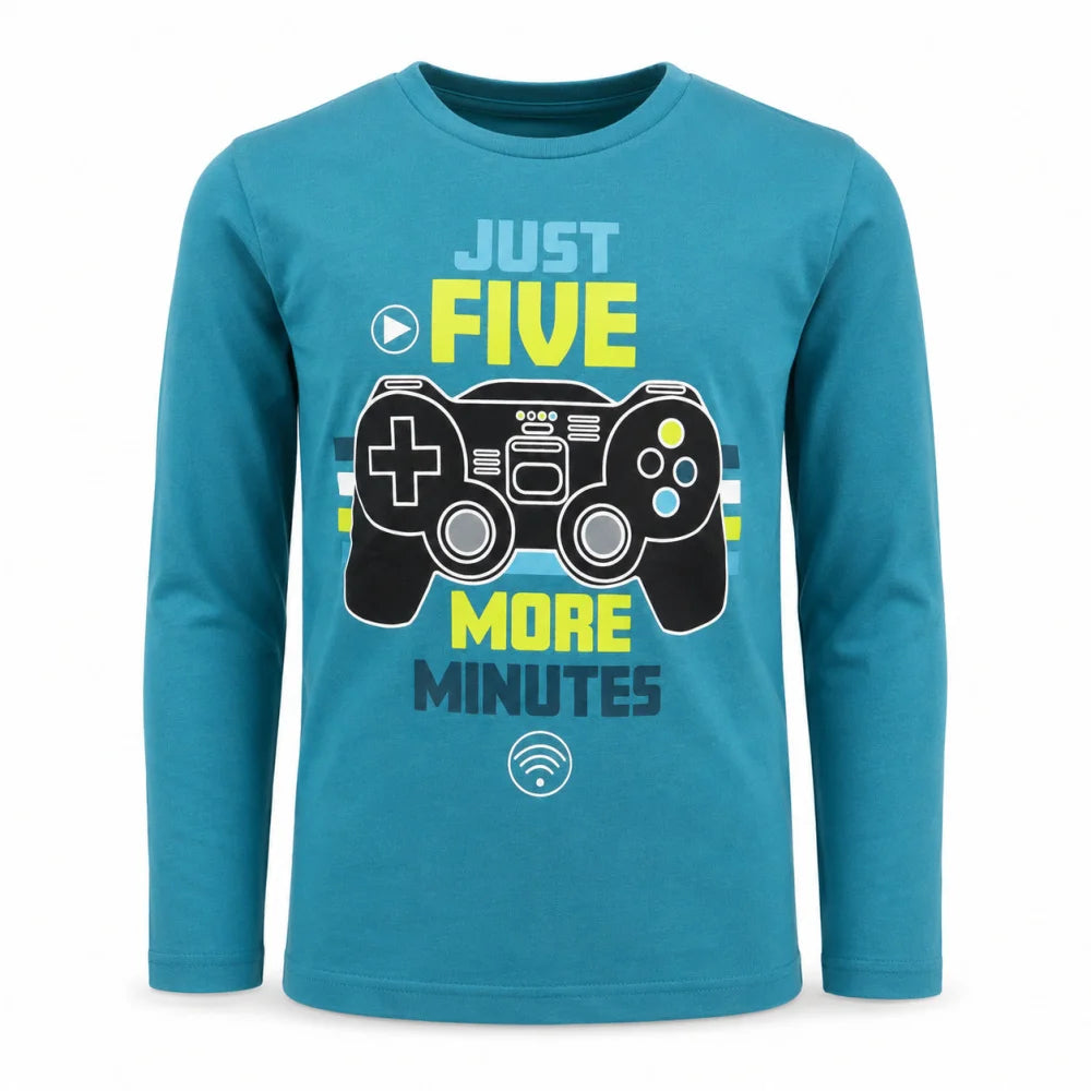 Print-Shirt Fashion UK Gamer Spieler Kinder Jungen langarm Shirt Langarmshirt Gr. 116 -152 - WS-Trend.de