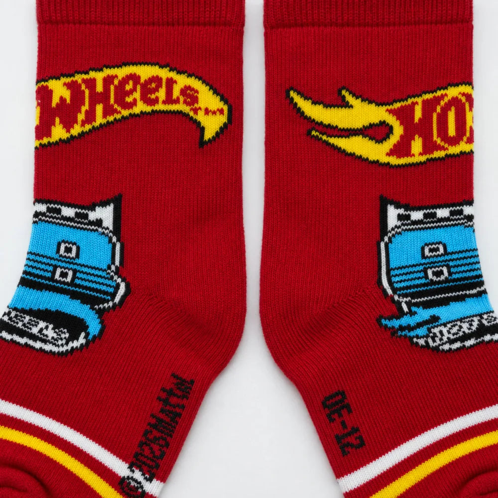 Hot Wheels Kindersocken 2 Paar Rot/Schwarz Größen 23–34 - WS-Trend.de