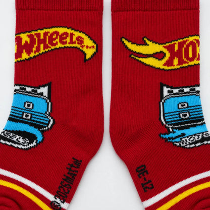 Hot Wheels Kindersocken 2 Paar Rot/Schwarz Größen 23–34 - WS-Trend.de