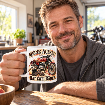 Motorrad Tasse Spruch Keramik 330ml Biker Geschenk beidseitig bedruckt