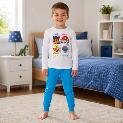 Paw Patrol Kinder Jungen langarm Schlafanzug Pyjama 100% Baumwolle Gr. 110-128 - WS-Trend.de
