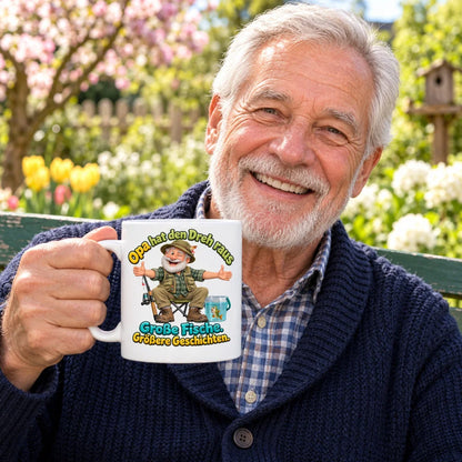 WS-Trend Angleropa Tasse Keramik 330 ml Geschenkidee für den Großvater - WS-Trend.de
