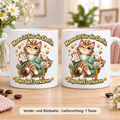 WS-Trend Katzenmama Kaffeetasse Keramik 330 ml Mama ist super Geschenk - WS-Trend.de