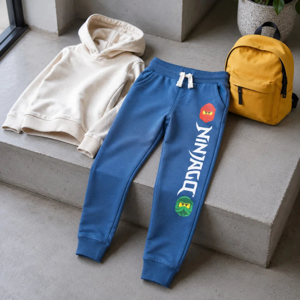 LEGO® Ninjago Jogginghose Kinder Sporthose Hose 98 bis 104 Blau Grau - WS-Trend.de