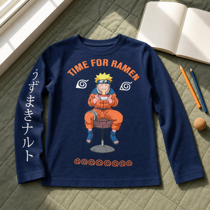 Print-Shirt Naruto Anime Naruto Shippuden Kinder Jungen Shirt Langarmshirt 100% Baumwolle