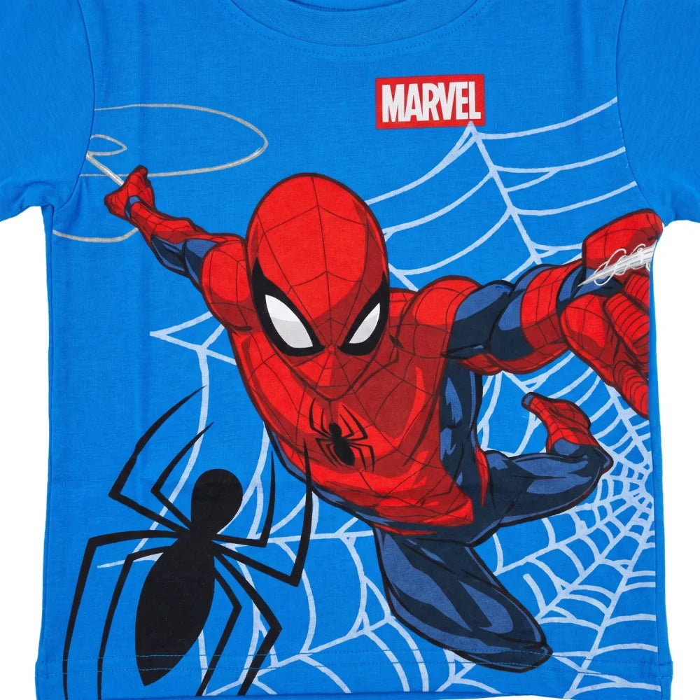Marvel Spiderman Kinder Jungen T-Shirt Kurzarm Shirt Gr. 98 bis 128 Baumwolle - WS-Trend.de