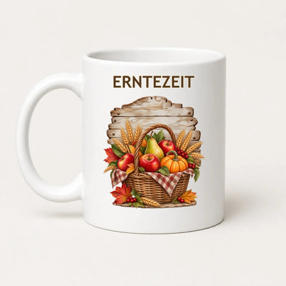 Erntezeit Erntekorb Tasse – Farmhouse Keramikbecher 325 ml - WS-Trend.de
