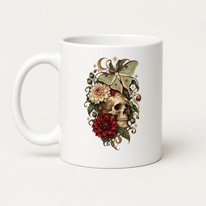 Halloween Tasse Totenkopf Nachtfalter 325 ml Keramik Geschenk - WS-Trend.de