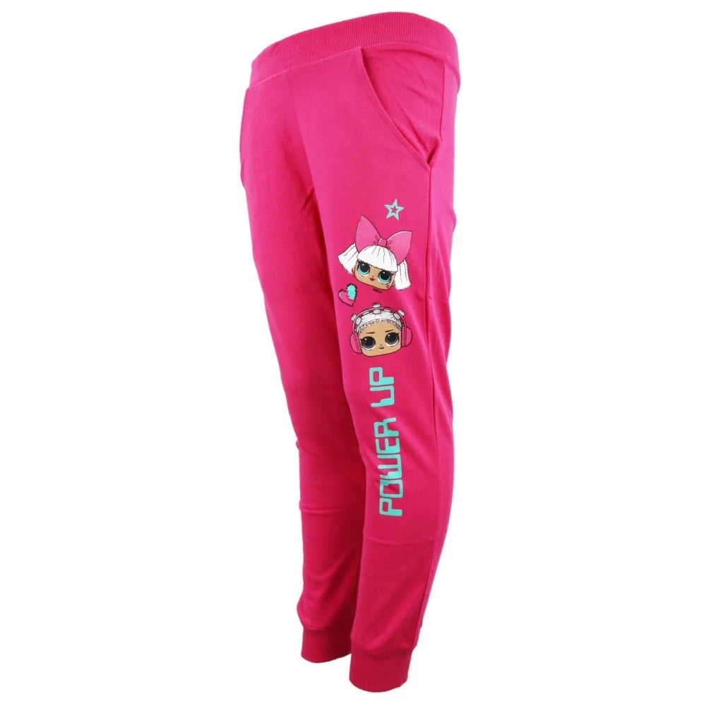 LOL Surprise Kinder Jogginghose Hose Freizeithose Mädchen Grau Pink 104-110 - WS-Trend.de