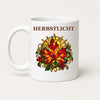Herbstlicht Ahornblatt Tasse – Keramikbecher 325 ml in Glasoptik