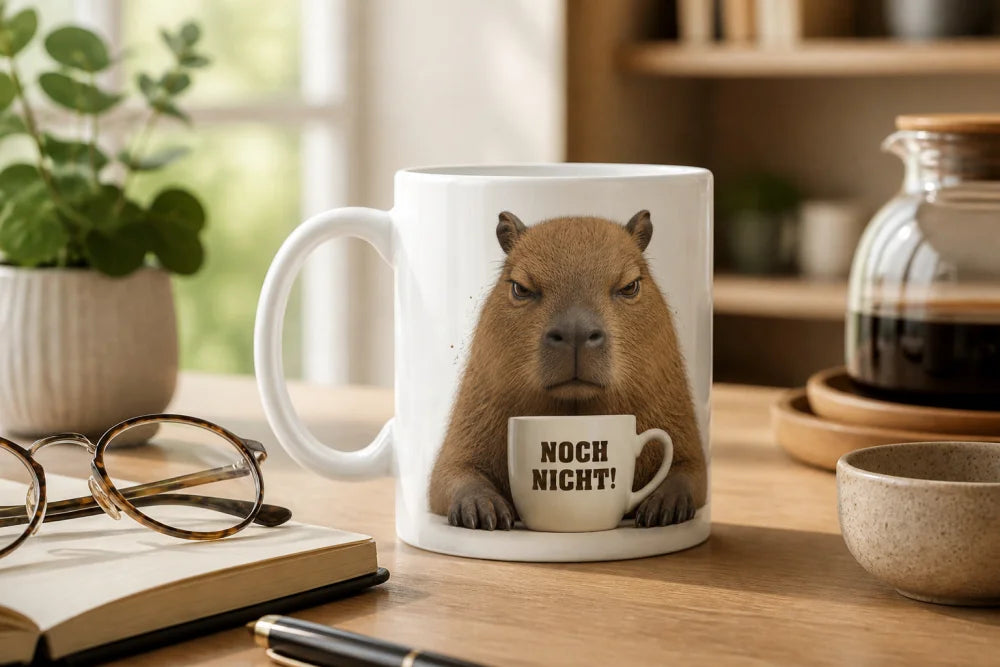 Lustige Tiertasse mit Spruch 325 ml – 15 Tiermotive Geschenkidee Büro - WS-Trend.de