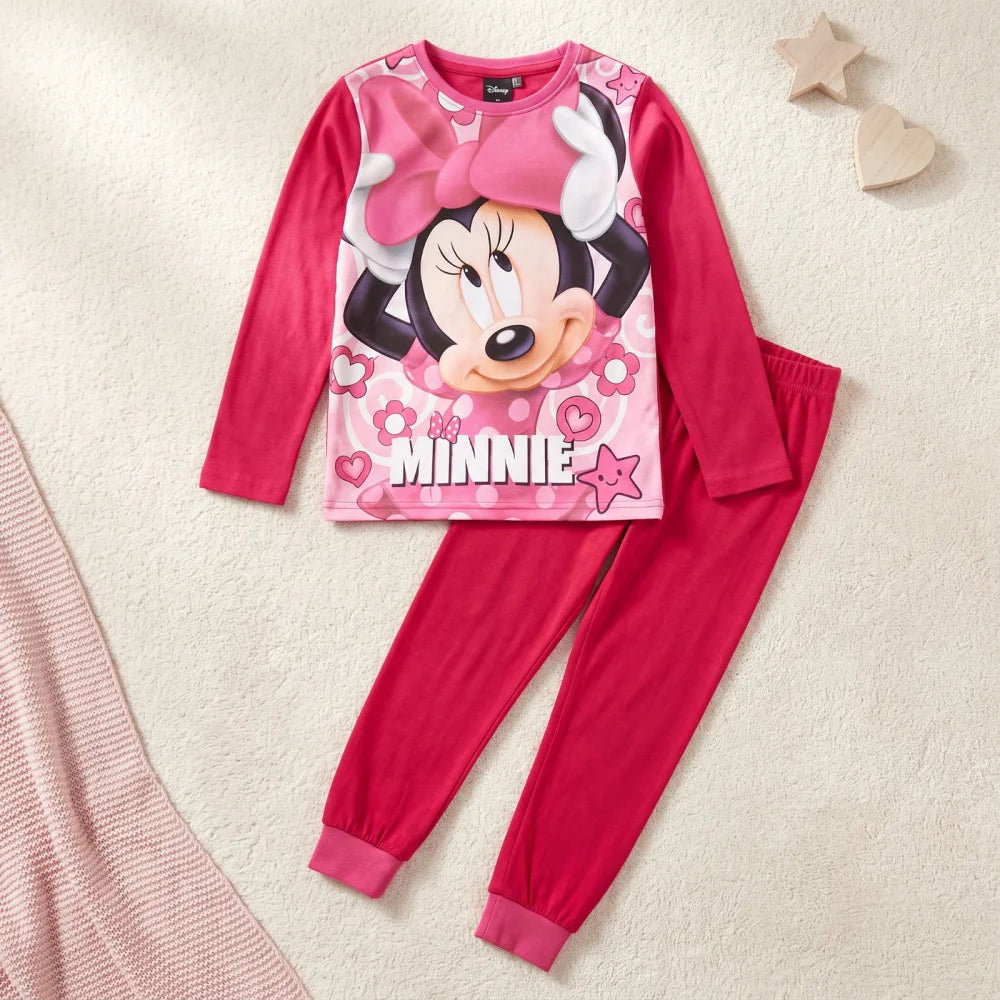 Schlafanzug Disney Minnie Maus Kinder Pyjama lang - WS-Trend.de