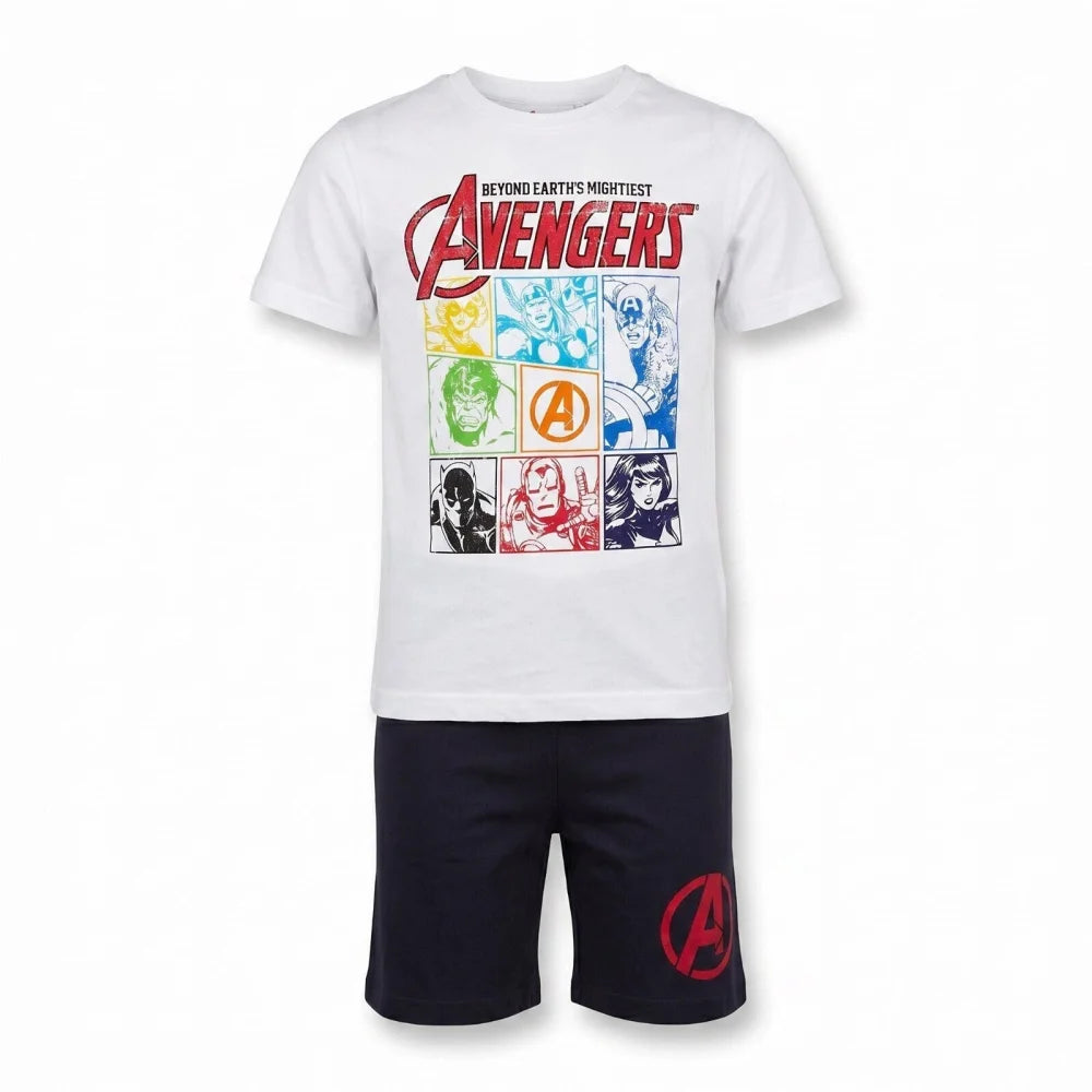 Marvel Avengers Kinder Schlafanzug Pyjama kurz Shirt Shorts Gr. 98-128 - WS-Trend.de