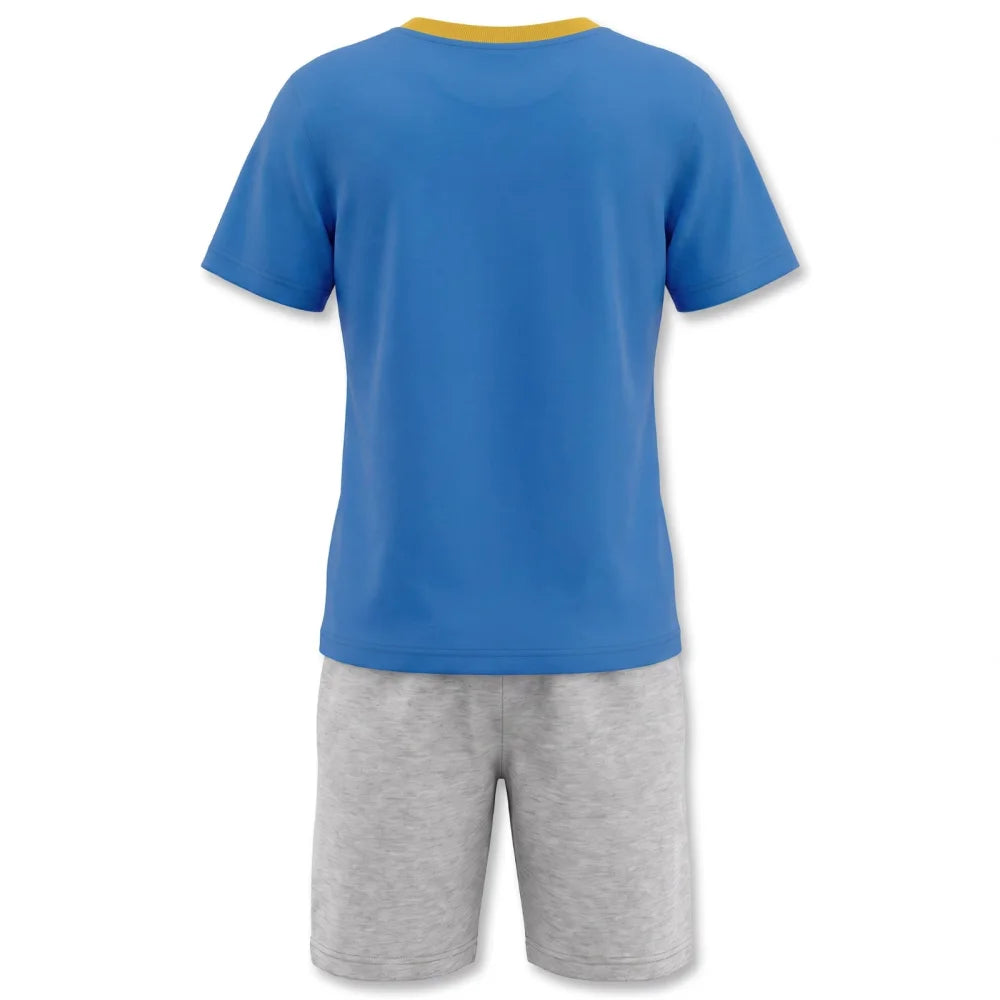 Die Minions Gru Kinder Jungen Pyjama Schlafanzug Baumwolle 104-134 Blau Weiß - WS-Trend.de