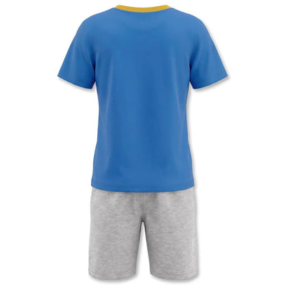 Die Minions Gru Kinder Jungen Pyjama Schlafanzug Baumwolle 104-134 Blau Weiß - WS-Trend.de