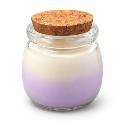 Handgemachte Sojawachskerze im Glas mit Korkdeckel duftfrei 190 g - WS-Trend.de