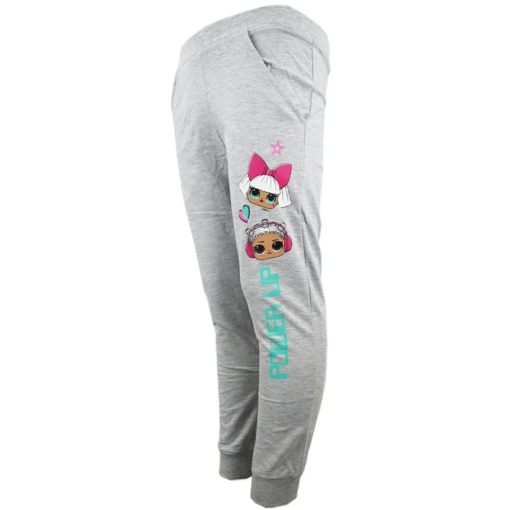 LOL Surprise Kinder Jogginghose Hose Freizeithose Mädchen Grau Pink 104-110 - WS-Trend.de