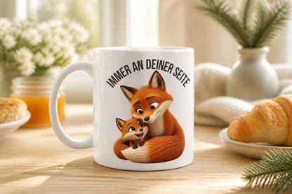Immer an deiner Seite Tasse 325 ml Keramik Tiermotiv Geschenkidee Bunt - WS-Trend.de