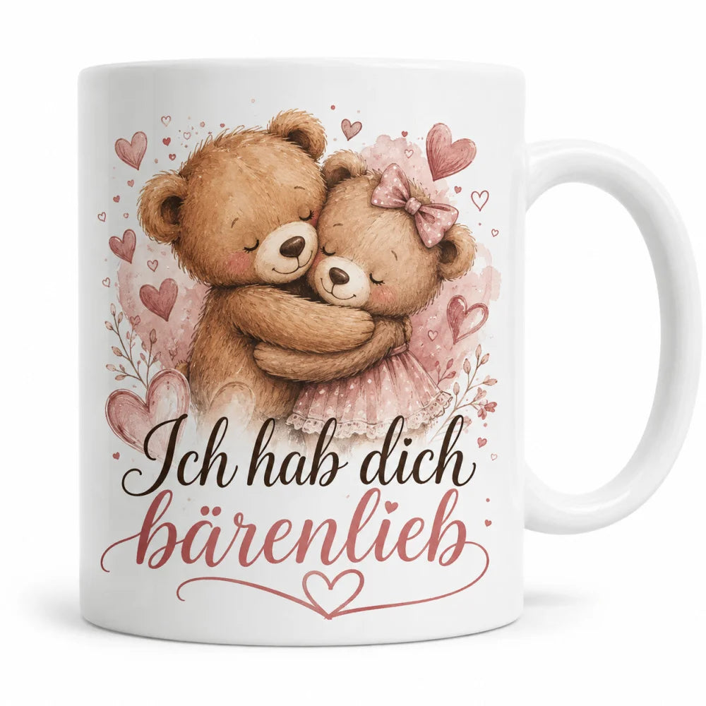 Bären-Tasse für Lieblingsmenschen - Geschenk zum Jahrestag weiß 330 ml - WS-Trend.de