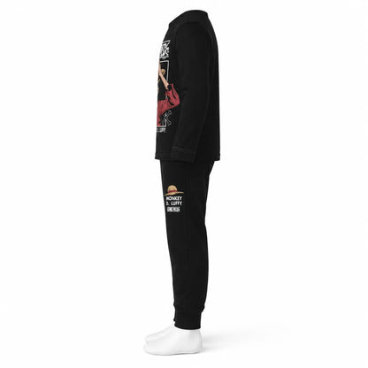 Anime One Piece Ruffy Jungen Schlafanzug Pyjama Shirt Hose Gr. 128-152 - WS-Trend.de