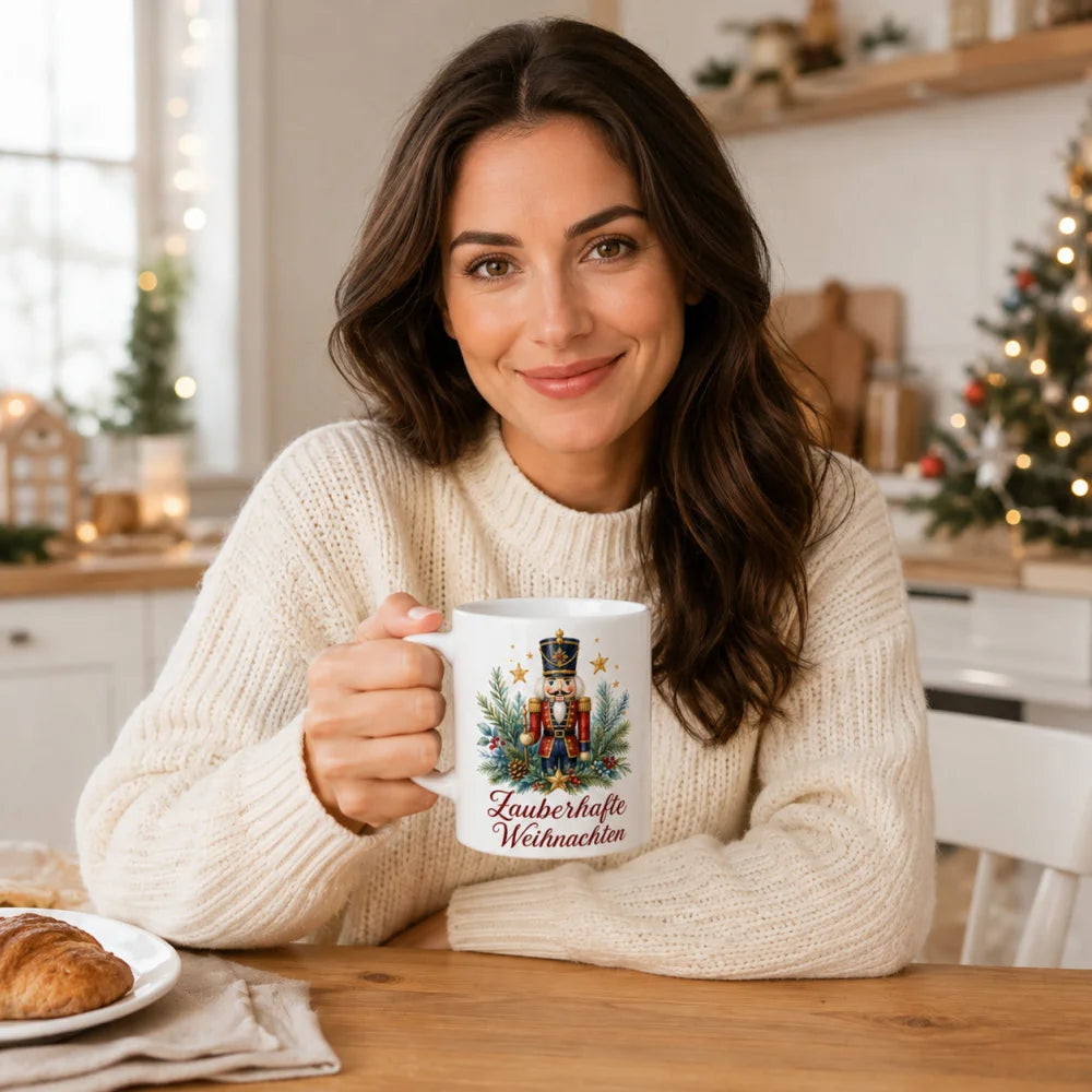 Nussknacker Weihnachtstasse - Geschenk zu Weihnachten - Keramik 330 ml - WS-Trend.de