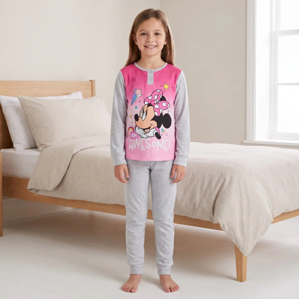 Disney Minnie Maus Mädchen Kinder Schlafanzug Pyjama lang Gr. 98 - 128 - WS-Trend.de