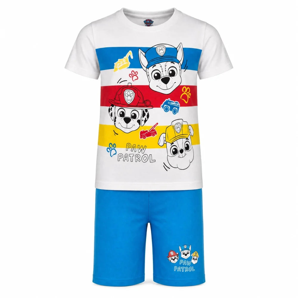 Paw Patrol Kinder Jungen kurzarm Schlafanzug Pyjama Shirt Shorts Gr. 98-128 - WS-Trend.de