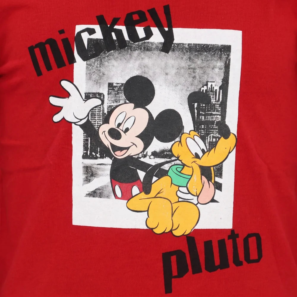 Print-Shirt Disney Mickey Maus Kinder Jungen Langarm Shirt Langarmshirt Gr. 98-128 - WS-Trend.de