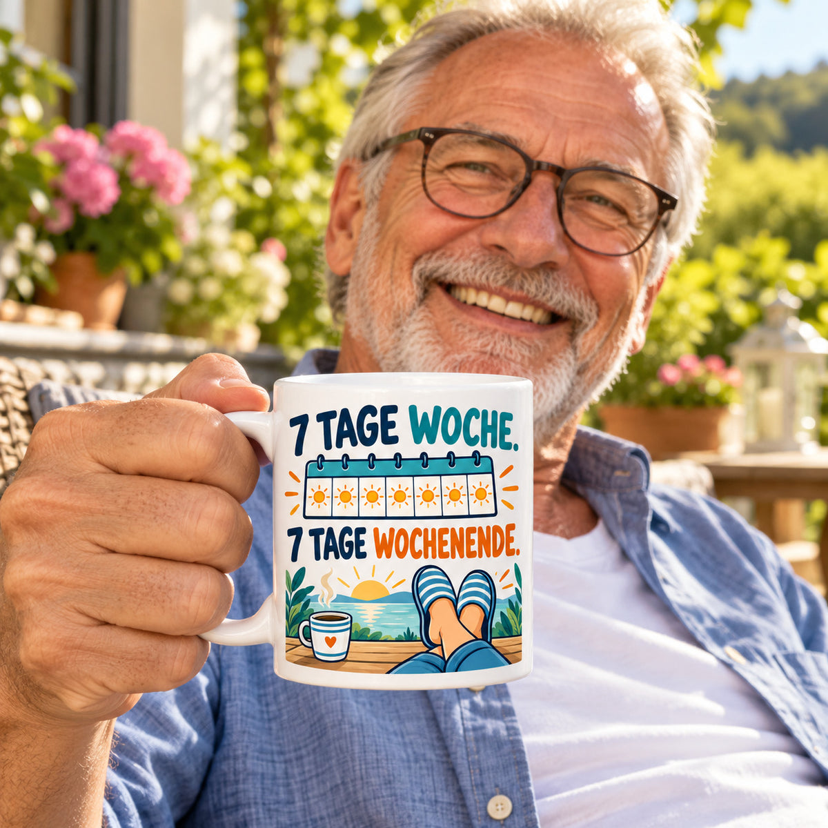Rententasse mit Spruch Keramik 330ml Geschenk zum Ruhestand beidseitig
