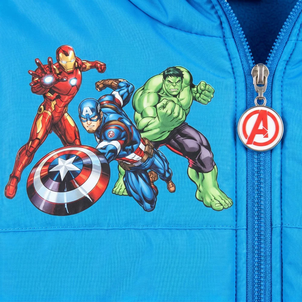 Winterjacke MARVEL Avengers Kinder Jungen Jacke mit Kapuze Gr. 98 - WS-Trend.de