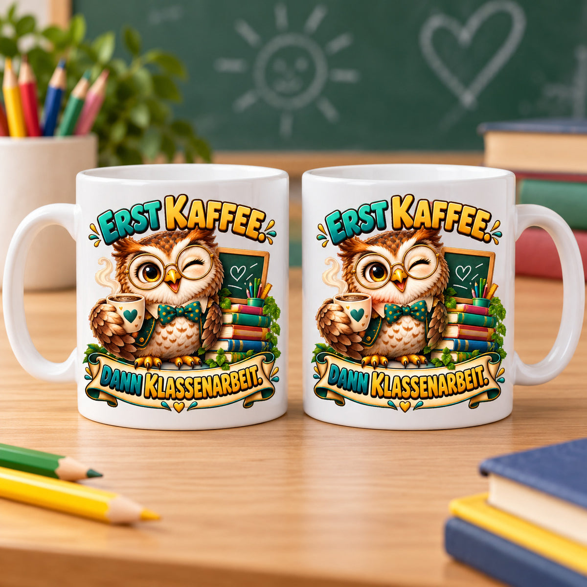Lehrer Tasse Keramik 330 ml Geschenk Lehrerin Unterricht Spruch Kaffee