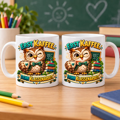 Lehrer Tasse Keramik 330 ml Geschenk Lehrerin Unterricht Spruch Kaffee