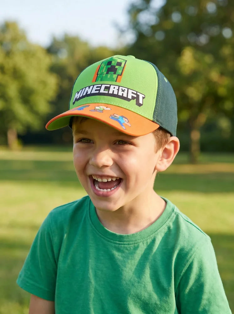 Minecraft Creeper Jungen Basecap Baseball Kappe Mütze Gr. 54 bis 56 - WS-Trend.de