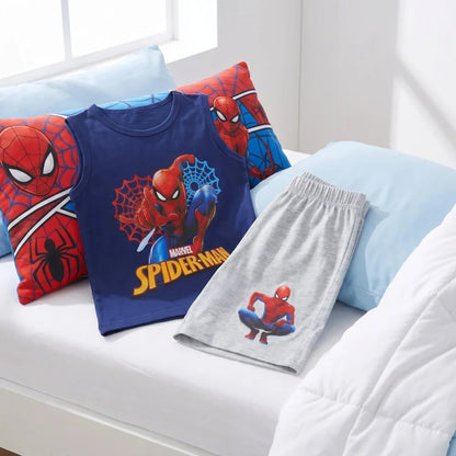 Marvel Spiderman Kinder kurz Pyjama Schlafanzug Shirt Shorts Gr. 98 bis 128 - WS-Trend.de