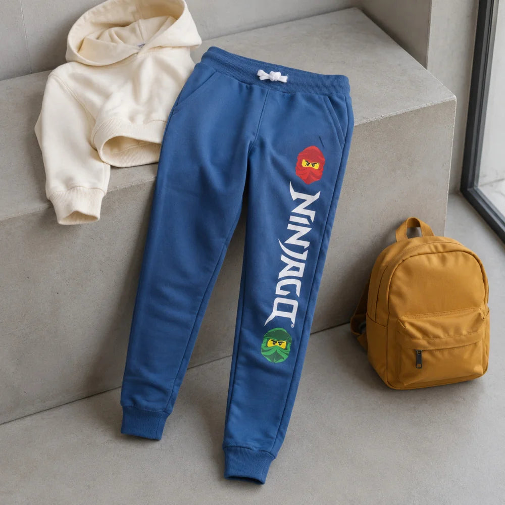 LEGO® Ninjago Jogginghose Kinder Sporthose Hose 98 bis 104 Blau Grau - WS-Trend.de